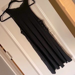 American Eagle black swim coverup corset lacing M